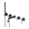 OMNIRES Bateria wannowa 5-otworowa podtynkowa nikiel Y1237-1SNI